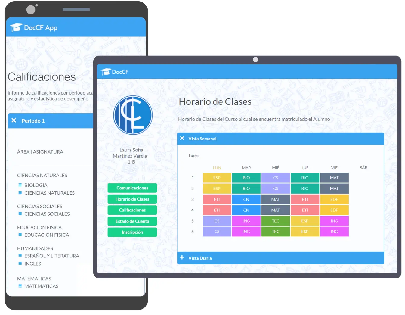 Plataforma DocCF • Módulo Web y App Móvil para Padres